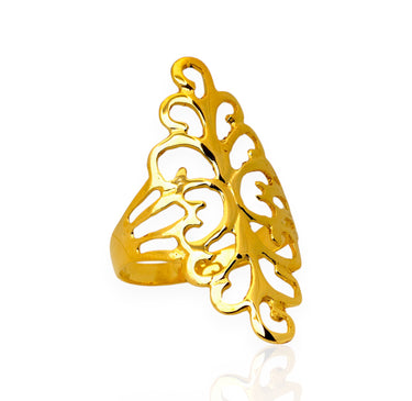 Anillo de oro grande para mujer